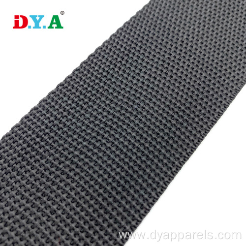 Customized 50mm Black polypropylene webbing strap For Belt